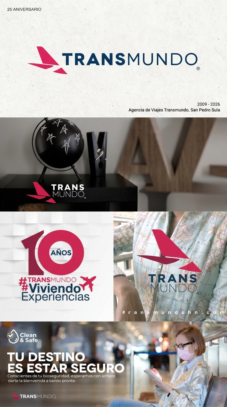 Proyecto de branding Transmundo diseñado por Quimera